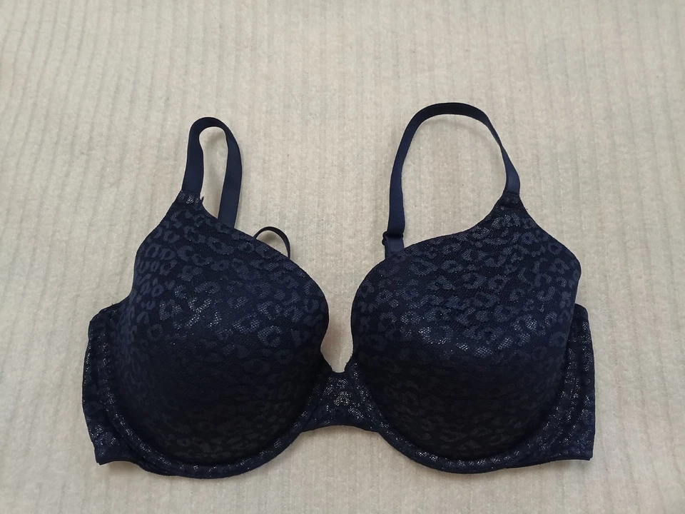36DD Teal Victoria's Secret Push Up Bra Wear Everywhere Super Cheetah Print B6 - Image 2 of 4