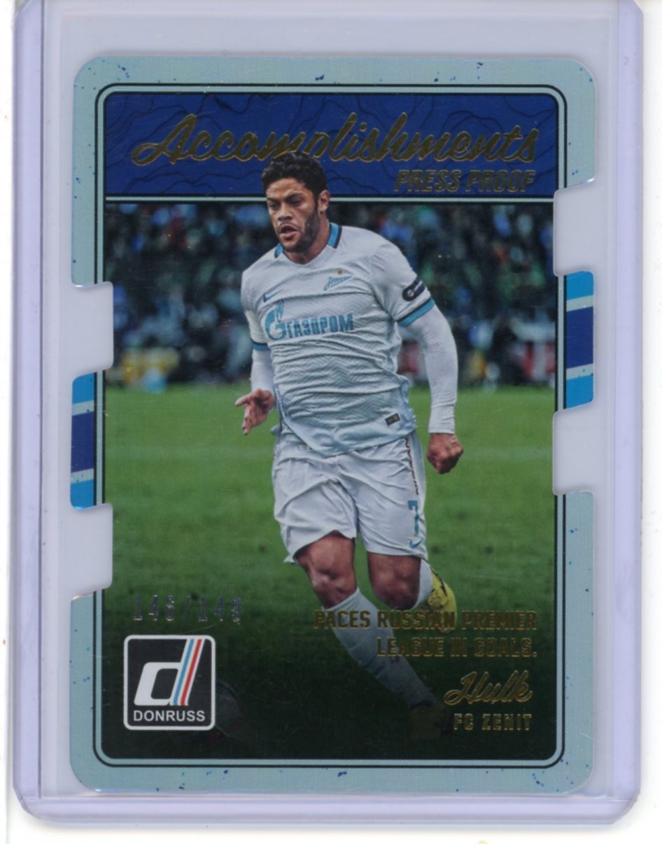 2016-17 PANINI DONRUSS SOCCER PRESS PROOF ACCOMPLISHMENTS HULK 146/149