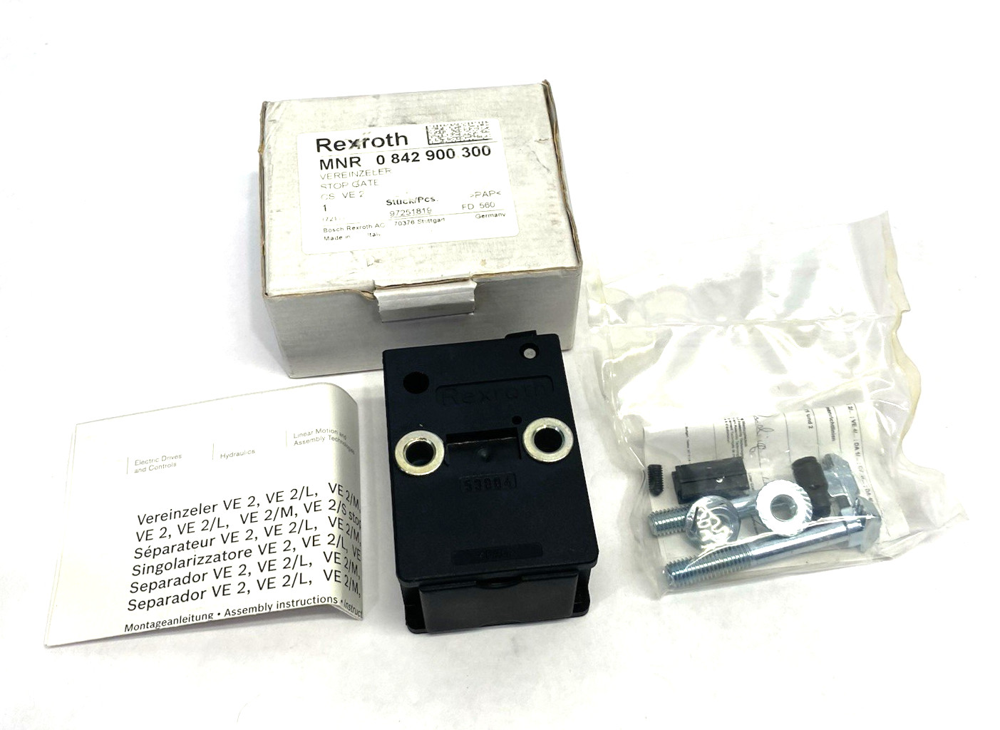 Bosch Rexroth 0842900300 Pneumatic Damping Stop Gate VE 2