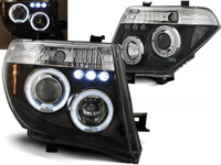 Scheinwerfer Paar Nissan Pathfinder 05-10 Angel Eyes Schwarz