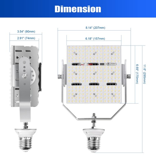 480V 150W LED Parking Lot Retrofit Kit Outdoor Area Tennis Court EnclosedFixture - Picture 5 of 10