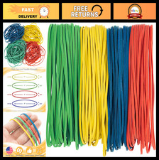 Heavy Duty Rubber Bands 7x1/8" - 1 lb Assorted Colors Approx. 240 USA Made