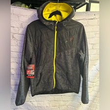 Ski-Doo X-Team Mid Layer Hooded Fleece Zip Up Jacket Sz M Yellow Gray Black NWT
