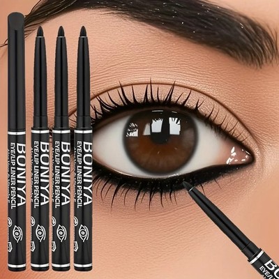 3 pieces/silky black-brown eyeliner, smooth, waterproof and sweatproof, long-las