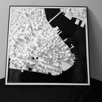 3d Printed New York City Model Map 13'' By 13'' Model