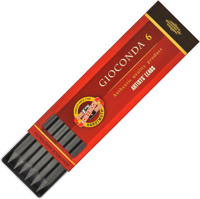 Gioconda 5.6 Mm, Set of 6 Leads for Artists' Drawing. 4865 4B