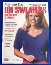 Vintage 1980 Woman's Day Magazine Knit and Crochet 101 Sweaters-2 Piece Sets