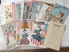 Lot 10 AWESOME Antique WW1 World War Military Patriotic Postcards Uncle Sam Army