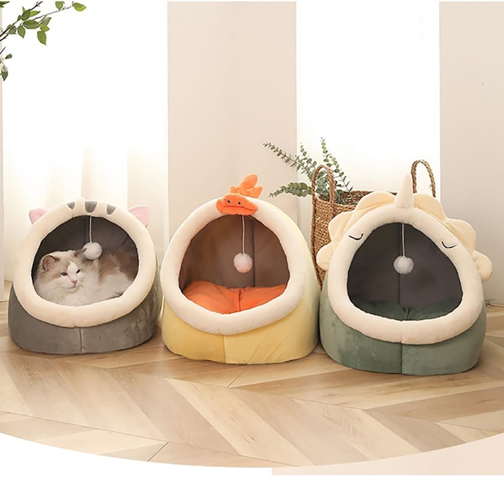 Cuccia per Gatti per Interno, Cuccia Semichiusa Morbida- Top Quality