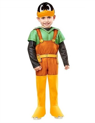 Rubies Toddler Bugs Bunny Builders Daffy Duck Costume Jumpsuit and Headpiece 4T