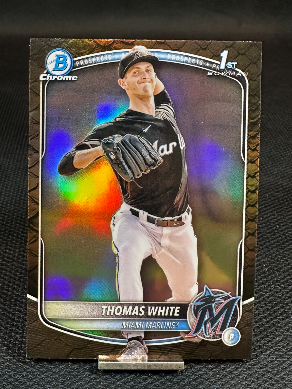 2025 Bowman Chrome 1st Prospect  THOMAS WHITE  Reptilian Refractor  #BCP-69