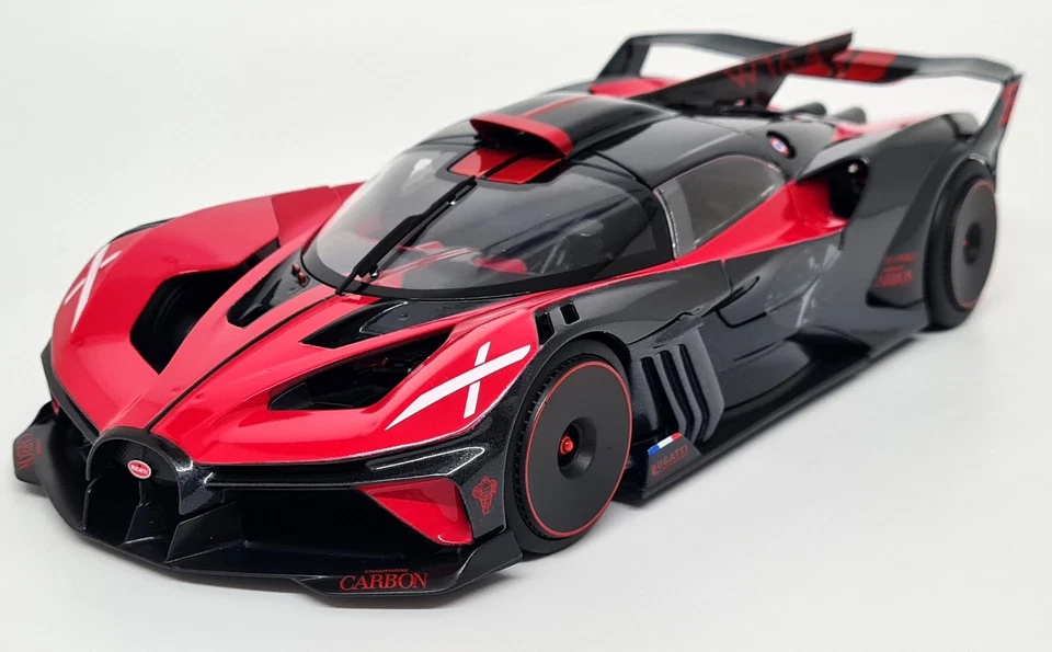 Maisto 1/18 Bugatti Bolide Red Black Supercar Diecast Scale Model Car - Image 3 of 4