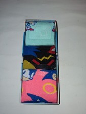 Sonic The Hedgehog Crew Socks - 3 Pair Pack - Men's Shoe Size 8 to 12, BRAND NEW