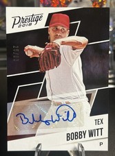 2018 Prestige Autograph Xtra Points Purple #18 Bobby Witt Auto RANGERS /99