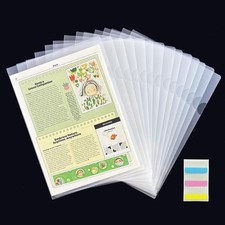 200 Pack Document Clear Plastic Folder Copy Safe Project Pocket L-Type US Letter