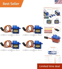 Brand New 4Pcs SG90 9g Micro Servos for RC Robots Yellow 4pcs