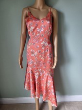 WHITE HOUSE BLACK MARKET SIZE 8 MANGO FLORAL ORANGE