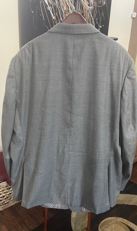 Chaqueta Traje Gris Grande Y Alto Tallia 56L, Pantalones 46L Foto 3 de 4