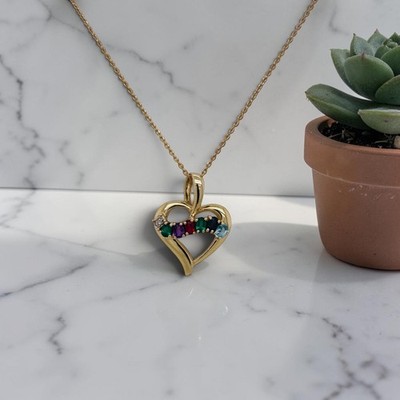 9ct Yellow Gold D*E*A*R*E*S*T Heart Pendant 2.8g Preloved