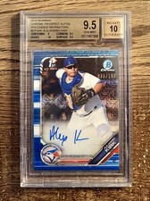 2019 Bowman Chrome HTA Blue Refractor /150 Alejandro Kirk RC BGS 9.5 Gem Mint 💎