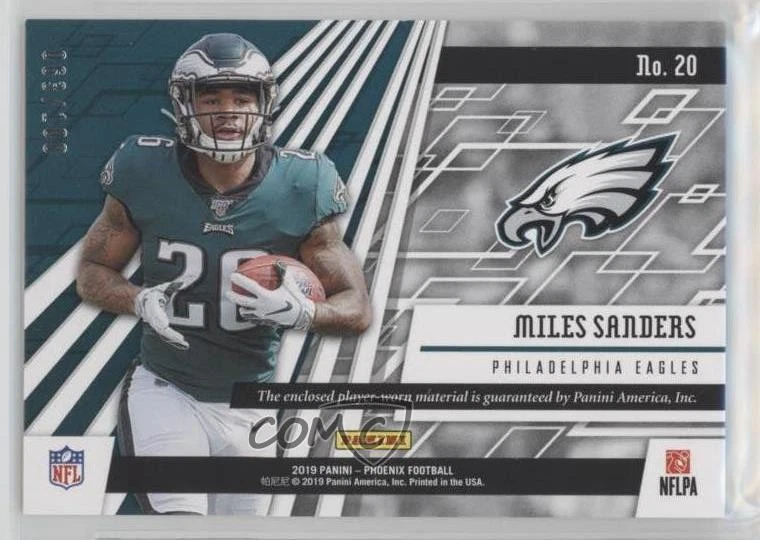 2019 Panini Phoenix RPS Jumbo Memorabilia /100 Miles Sanders #20 Rookie RC - Image 2 of 2
