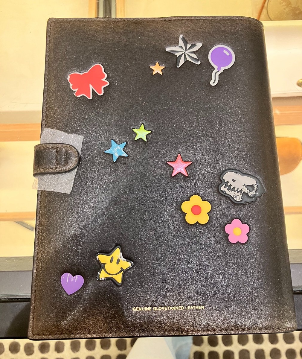 COACH Rexy 10th Anniversary Leather Notebook Sticker Print