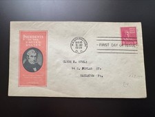 1938 Prexie 9c William Henry Harrison Cachet FDC