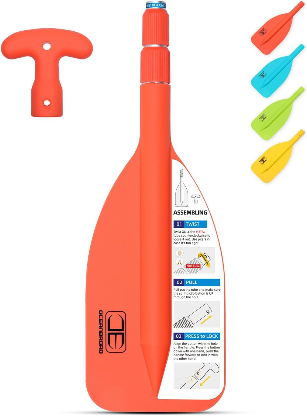 Telescoping Emergency Paddle 21''-42''（Assembling Required）/26''-54'' Aluminium