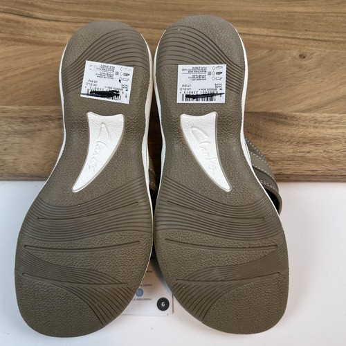 Neu Clarks Breeze Sea Taupe bequeme Damen-Flip-Flops Sandalen Größe 6 M - Bild 7 von 8