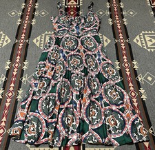 Anthropologie Delfi Collective Palm Floral Midi Dress XS M10