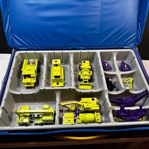 Vintage 1980-1984 Transformers G1 Lot Devastator Constructicon w/ Collector Case