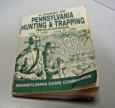 1995 - 1996 Pennsylvania Hunting & Trapping Regulations, 100 Years (707a)