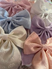 NEW Hair Barrettes/Clips Little Girls, 6 Pack Set of BOWS- 6 Colors ADORABLE 