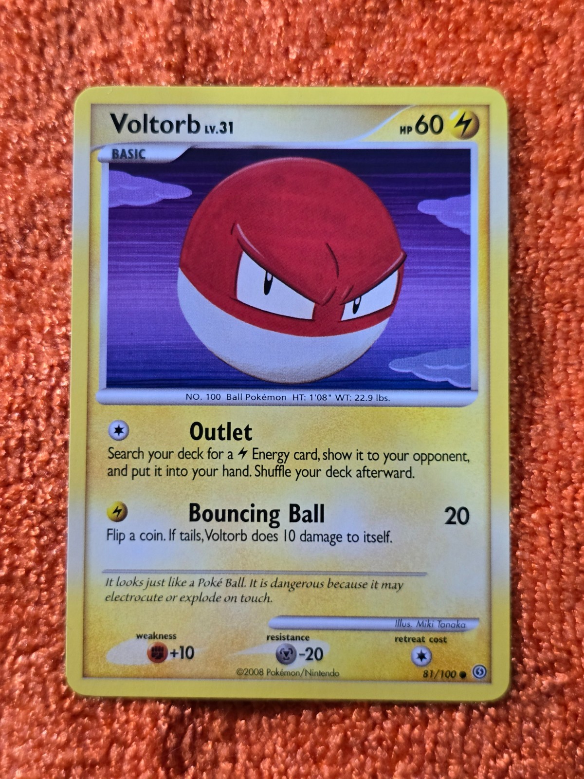 2008 Pokemon Diamond and Pearl Stormfront #81 Voltorb, C, NF/H, cd7