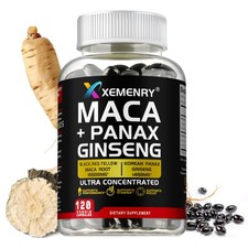 Maca  Panax Ginseng- Testosterone Booster, Energy Stamina, Men's Muscle Health