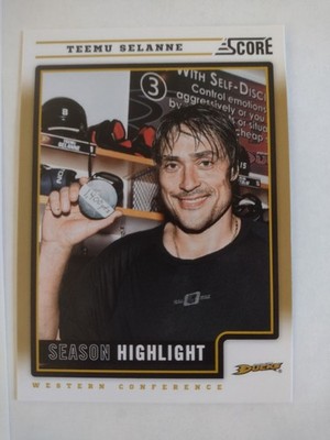 2012-13 Score Gold Rush Season Highlight #18 Teemu Selanne