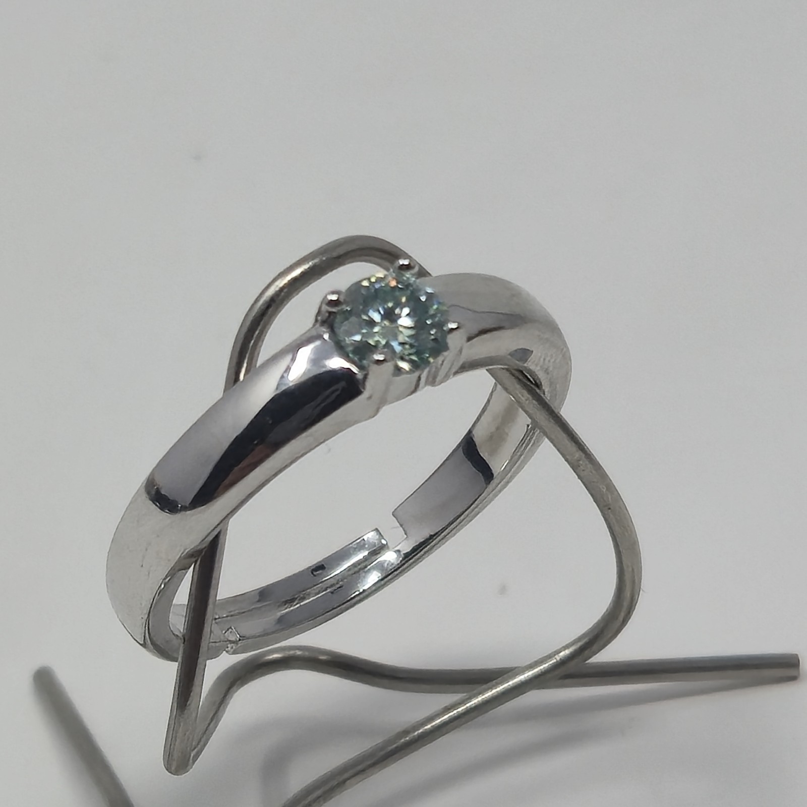 New 0.5ct Colored Moissanite Ring Round Brilliant GRA Certified Adjustable 6-12 image 8