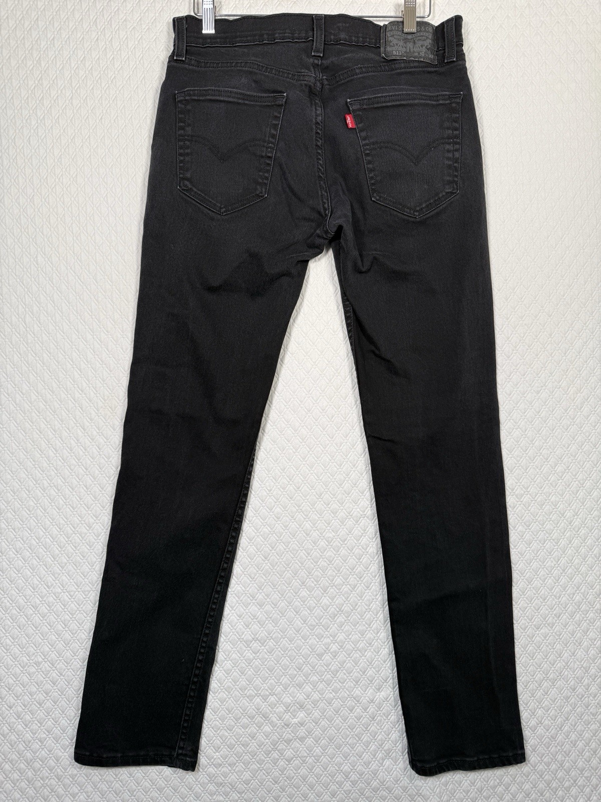 Levis 511 Jeans Men 31x32 Faded Black Stretch Denim Pants Slim Skinny Dark Goth thumbnail 3