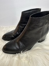 New In Box Rag  Bone WESLEY Black Leather Ankle Boots Size 8.5 EU 39