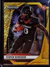 2025 Panini Prizm Draft Picks #15 Xzavier Henderson Prizms Gold Shimmer #/15