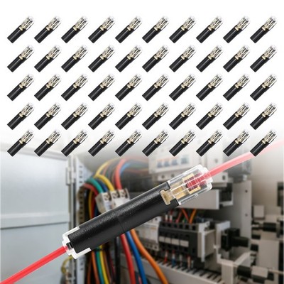 50PCS/Set Plug-In Quick Wire Connector Kit 1-Pin Reusable Clamp Terminal Block