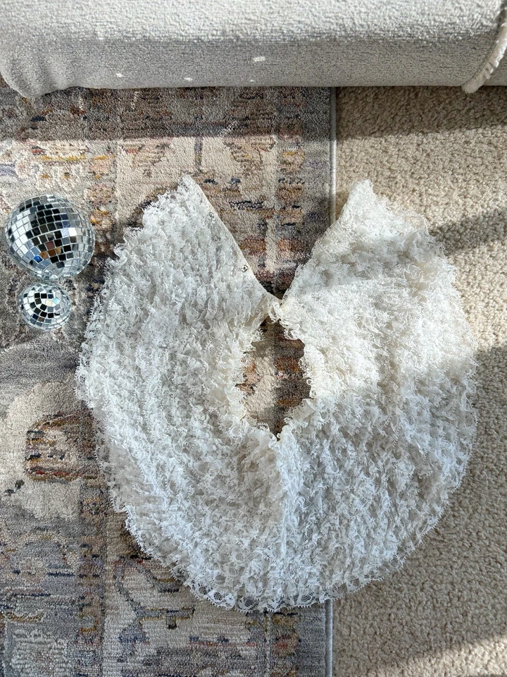 Cuello Dickey Vintage Encaje Volantes Marfil Cierre a Presión Redondo Victoriano Foto 4 de 4