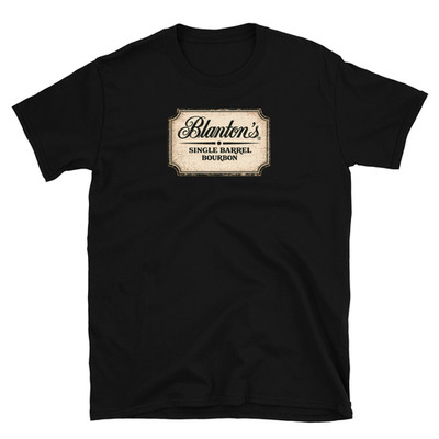 Blantons Single Barrel Bourbon T Shirt Vintage Whiskey Graphic Black Tee