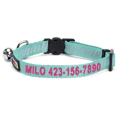 PAWTITAS? Personalized Reflective Cat Collar – Custom Breakaway Safety Collar for Kitten