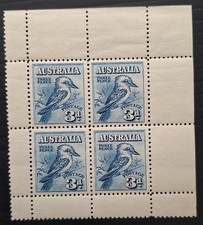 1928 Australia 3d Blue Kookaburra Philatelic Exhibition Miniature sheet Mint$220