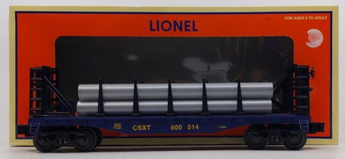 Coche plano Lionel 6-26357 calibre O CSX con carga de tubería #600514 nuevo en caja | Condition: New