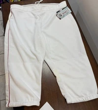 Women's Majestic Cool Base White Baseball Softball Pants Knickers (XXL)