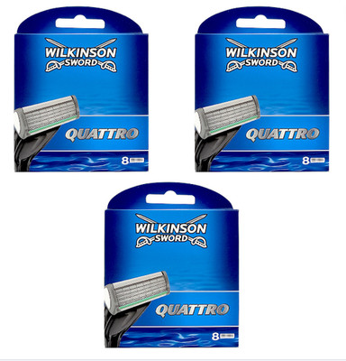 24x Wilkinson Sword Quattro Plus Rasierklingen  in OVP Neu