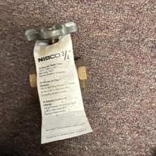 NIBCO Stop and Waste Valve 3/4” FIP Brass, Globe Style Body, Hand Wheel Operated