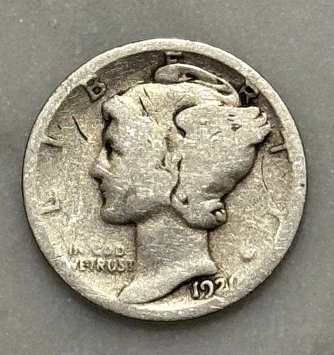 1921-D Mercury Dime - AG - About Good - 90% Silver